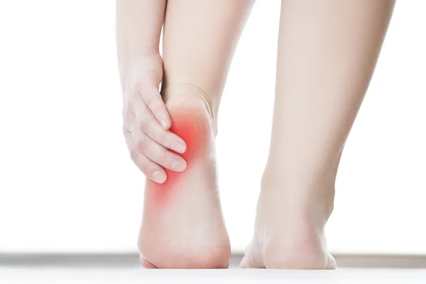 Foot photo showing heel pain location